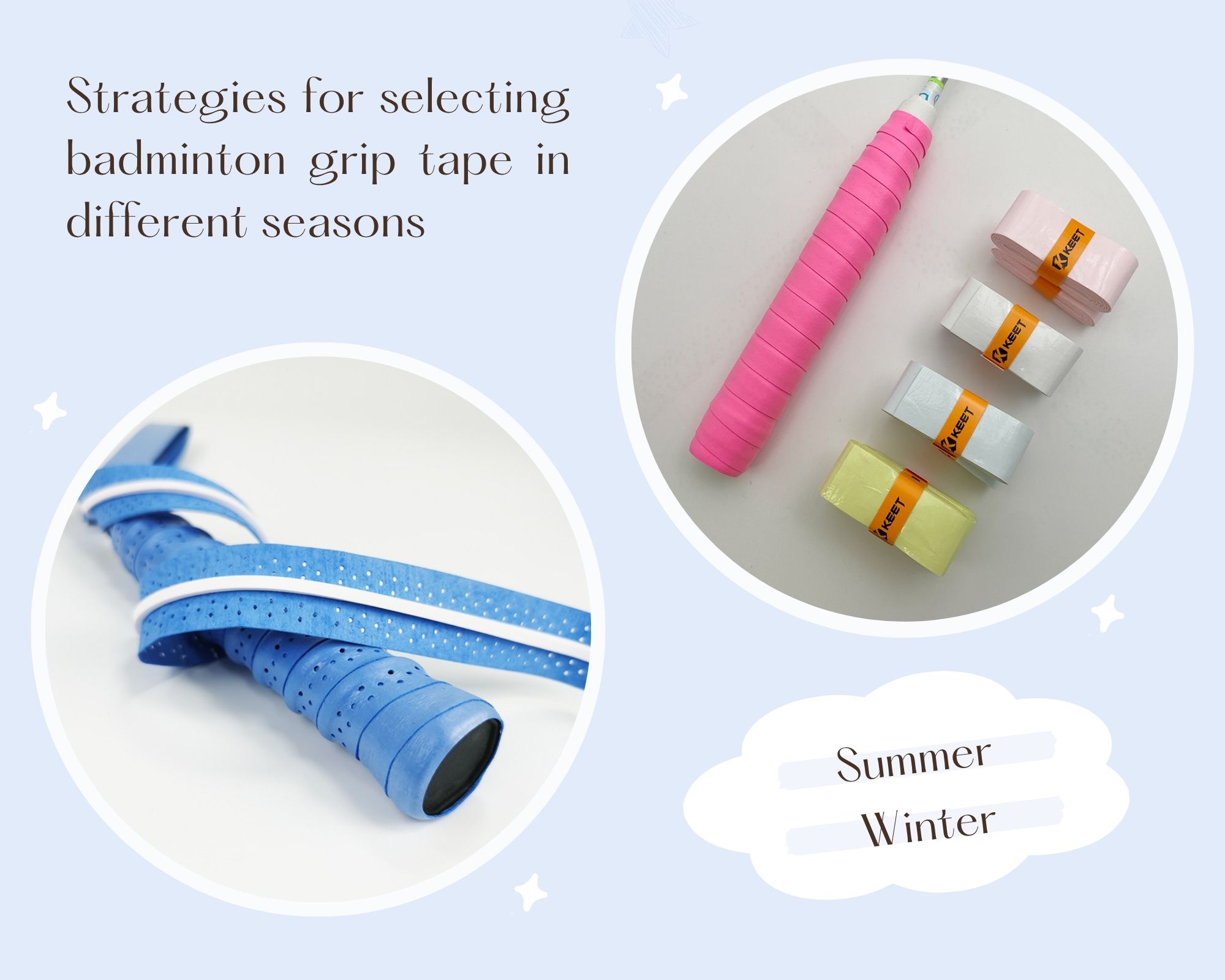Strategies for selecting badminton grip tape in different seasons