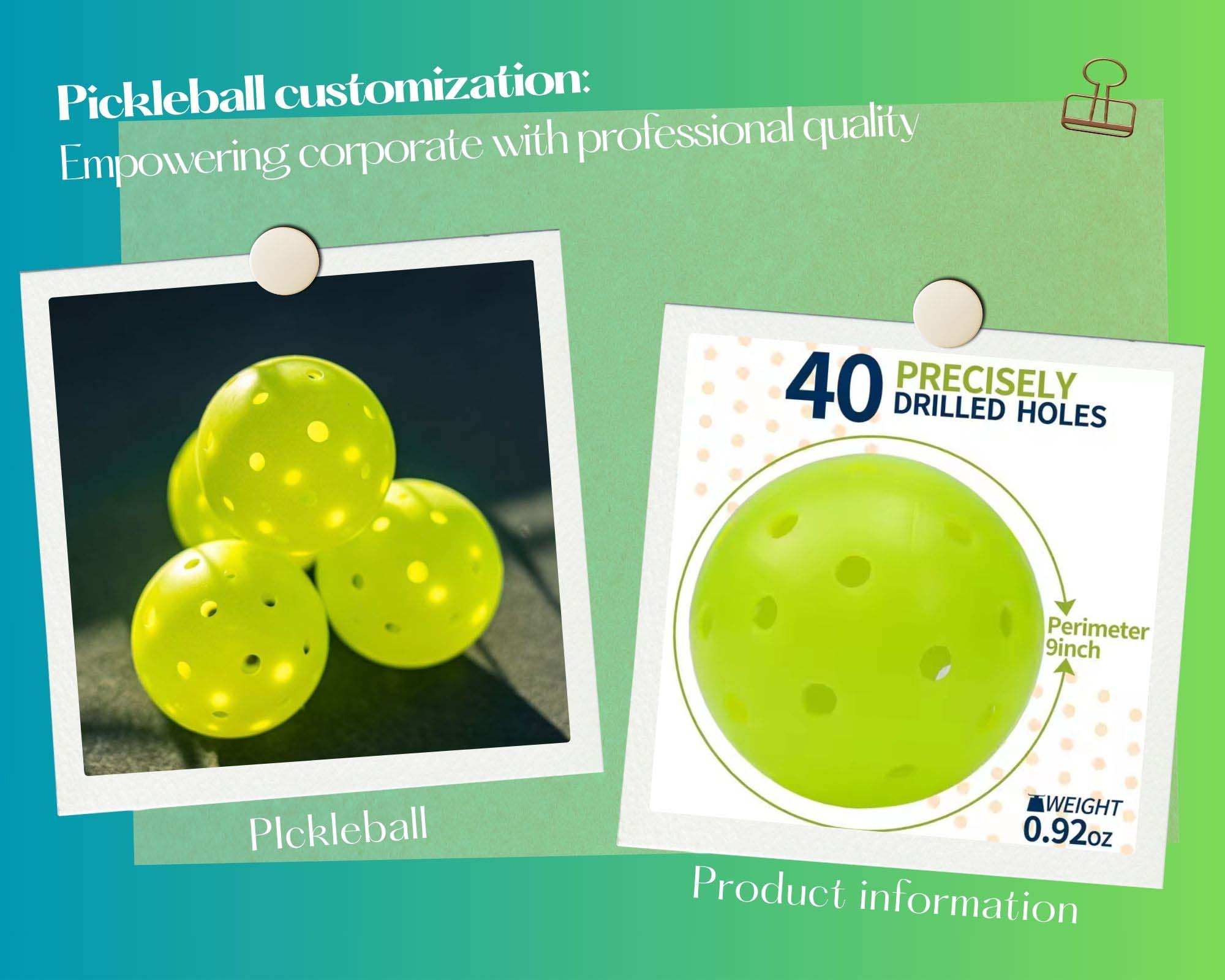 Pickleball customization: Empowering corporate with professional quality