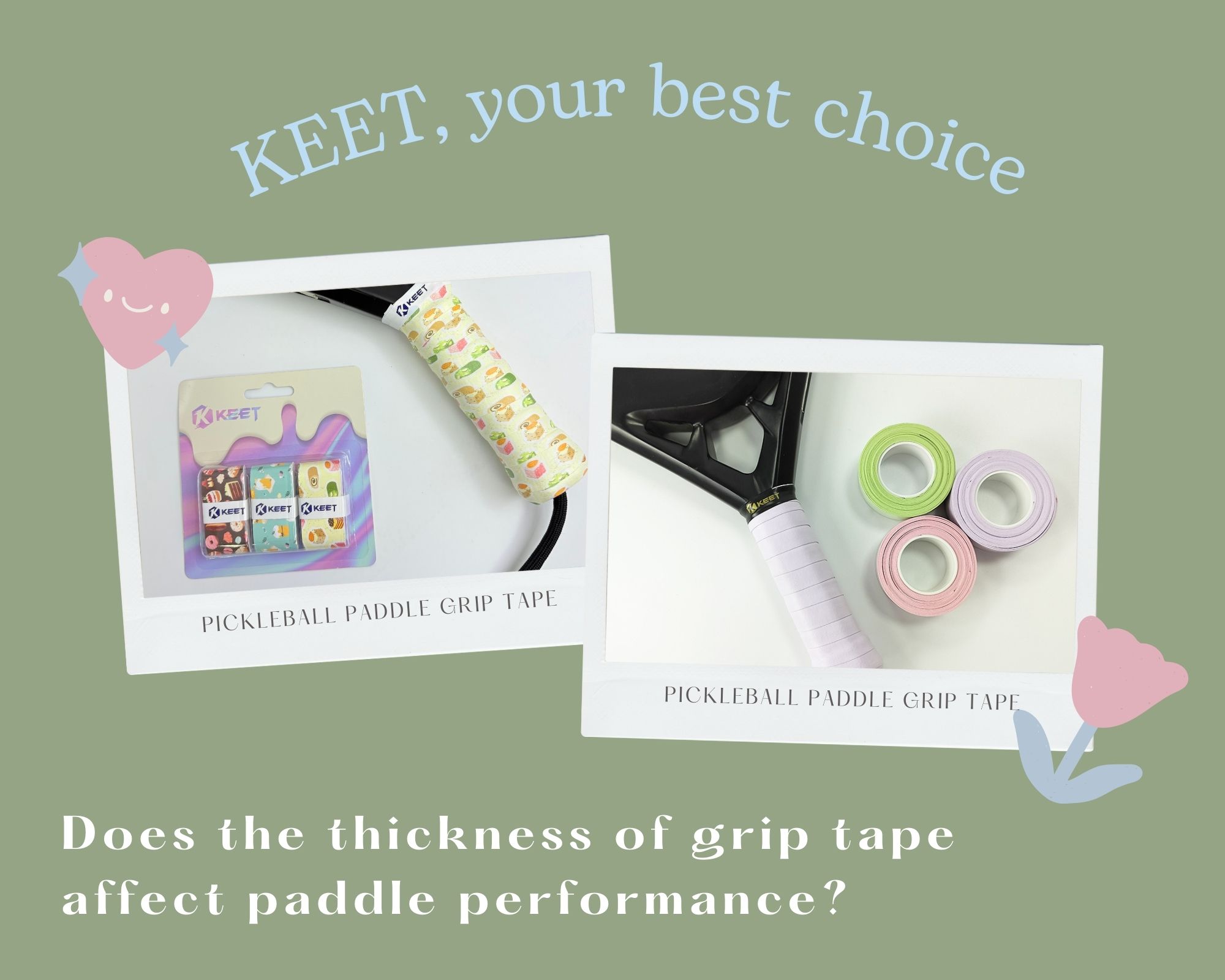 Does the thickness of grip tape affect paddle performance?