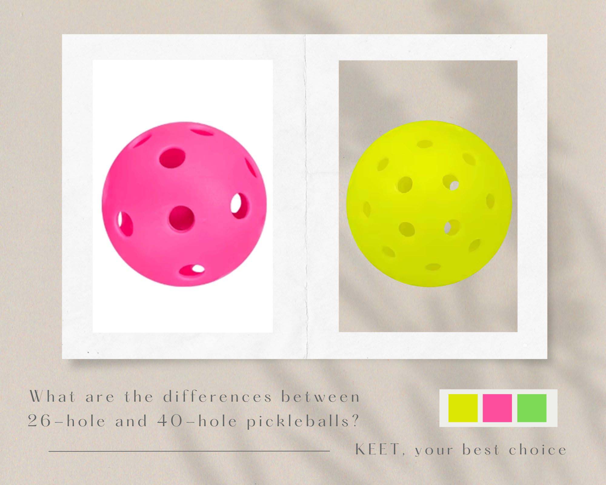What are the differences between 26-hole and 40-hole pickleballs?