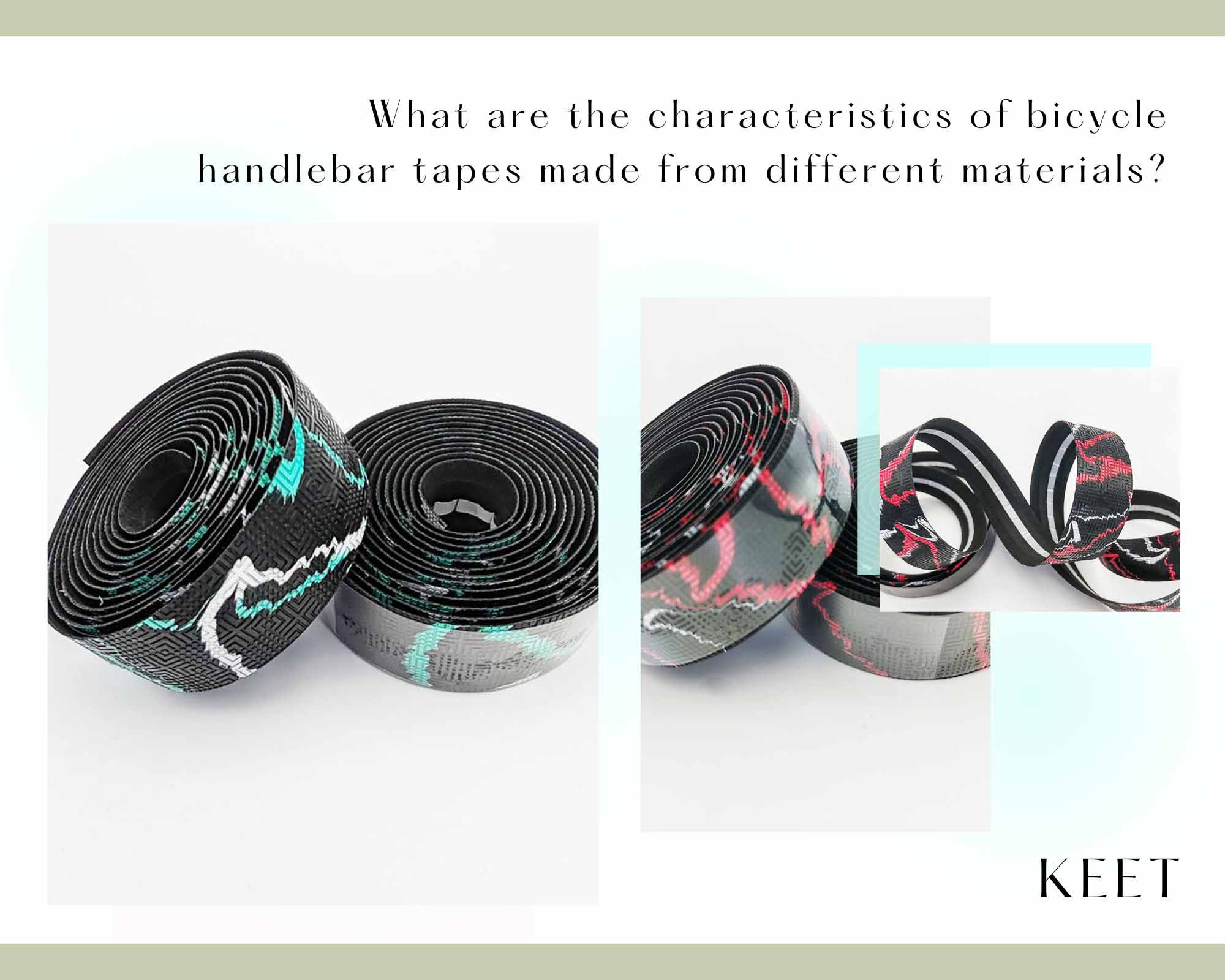 What are the characteristics of bicycle handlebar tapes made from different materials?