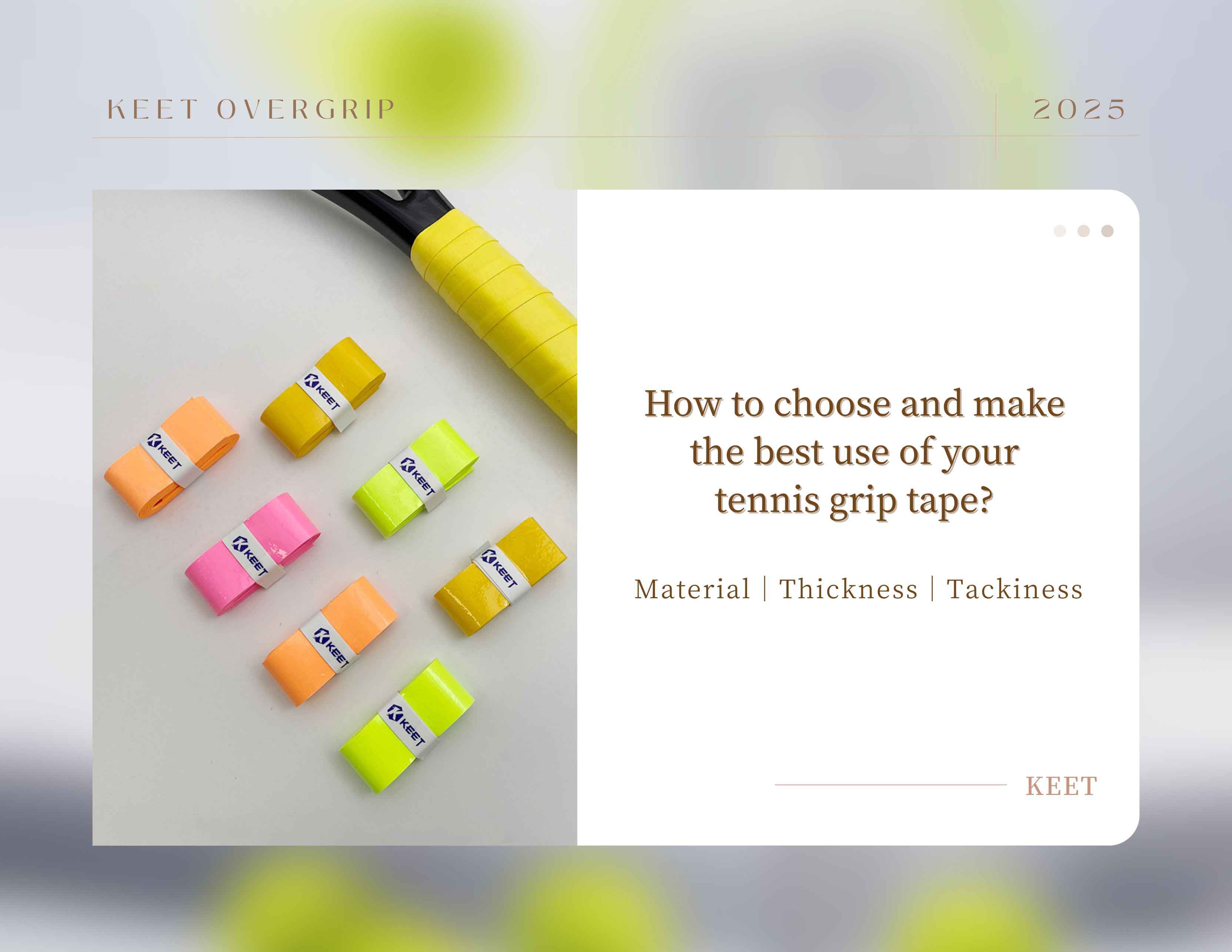 How to choose and make the best use of your tennis grip tape?