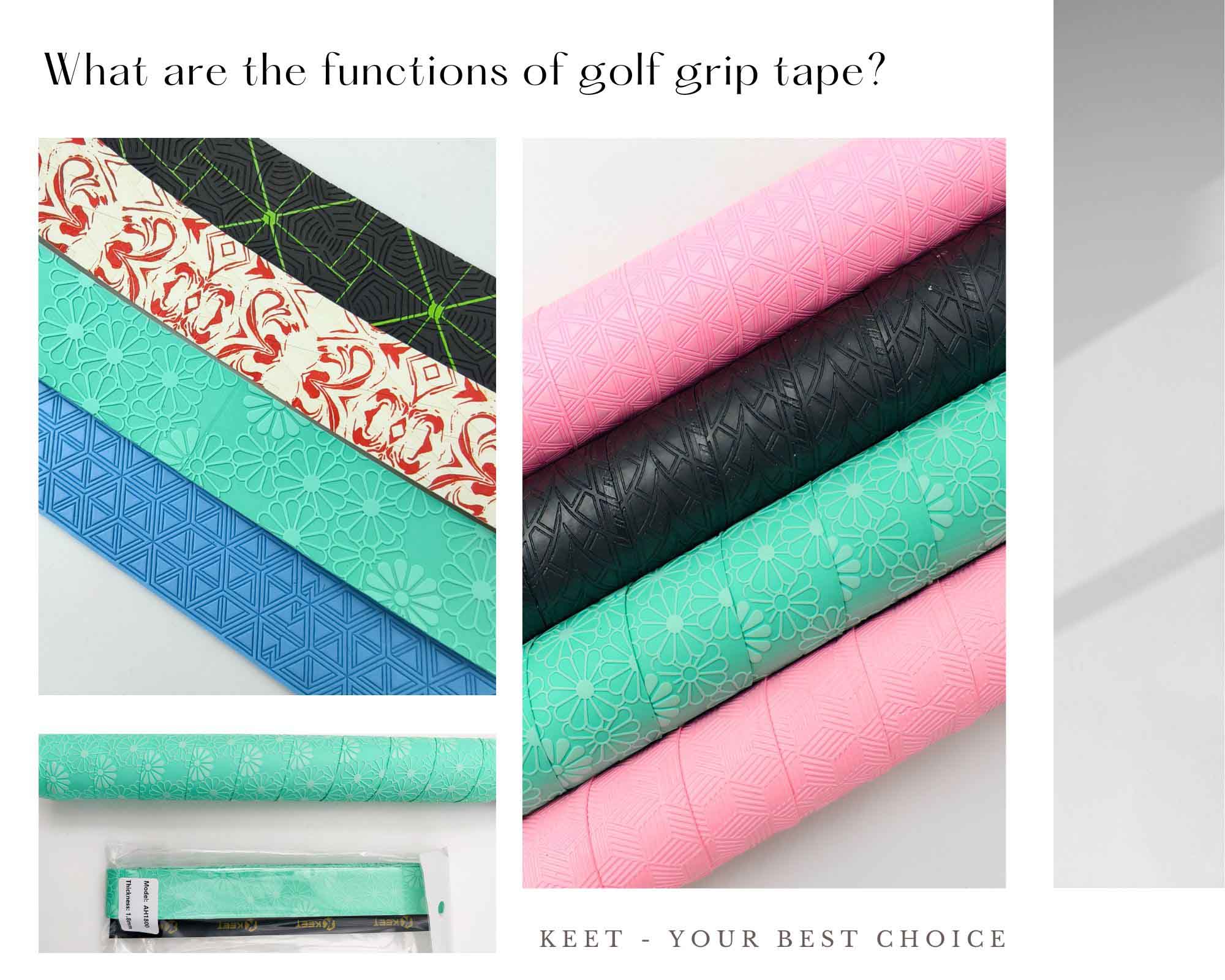 What are the functions of golf grip tape?
