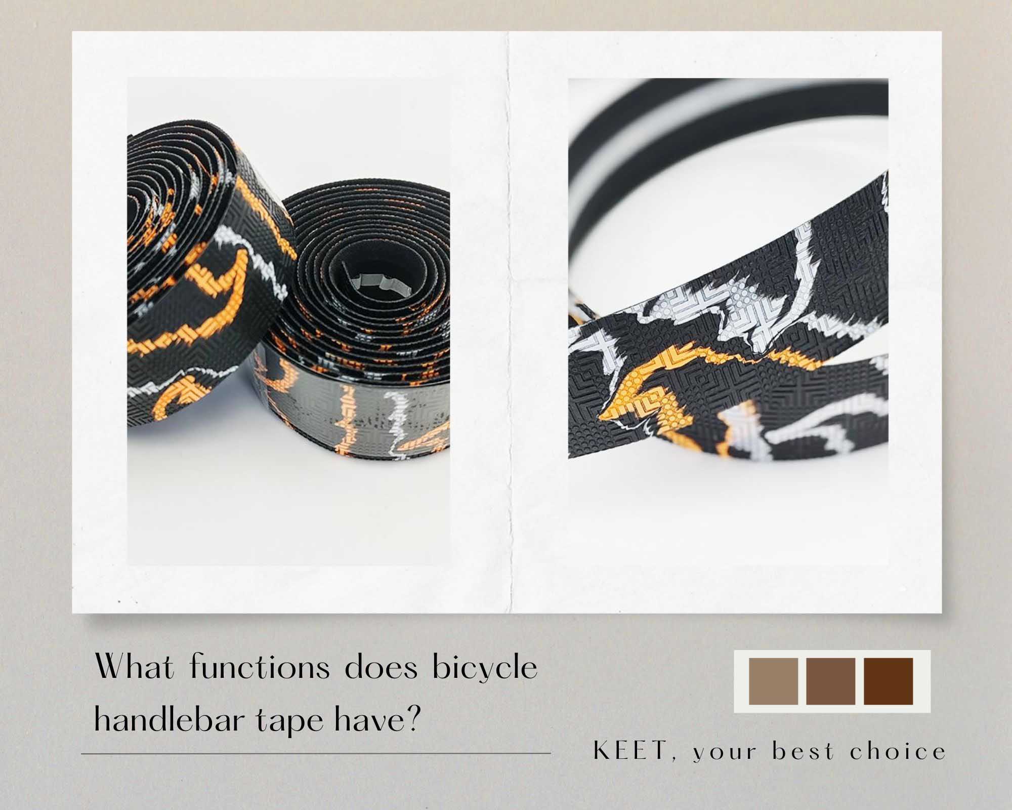 What functions does bicycle handlebar tape have?