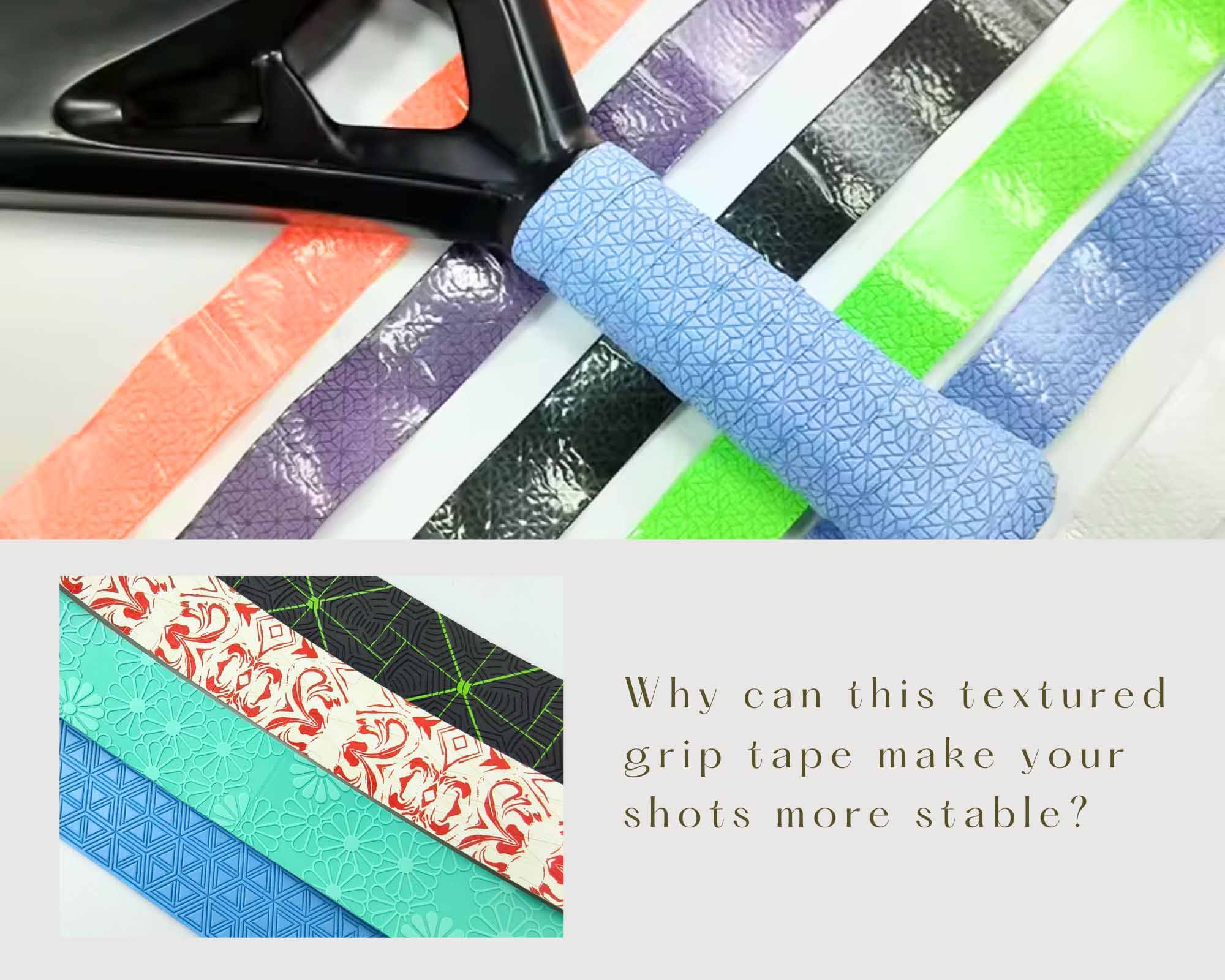 Why can this embossed grip tape make your shots more stable?