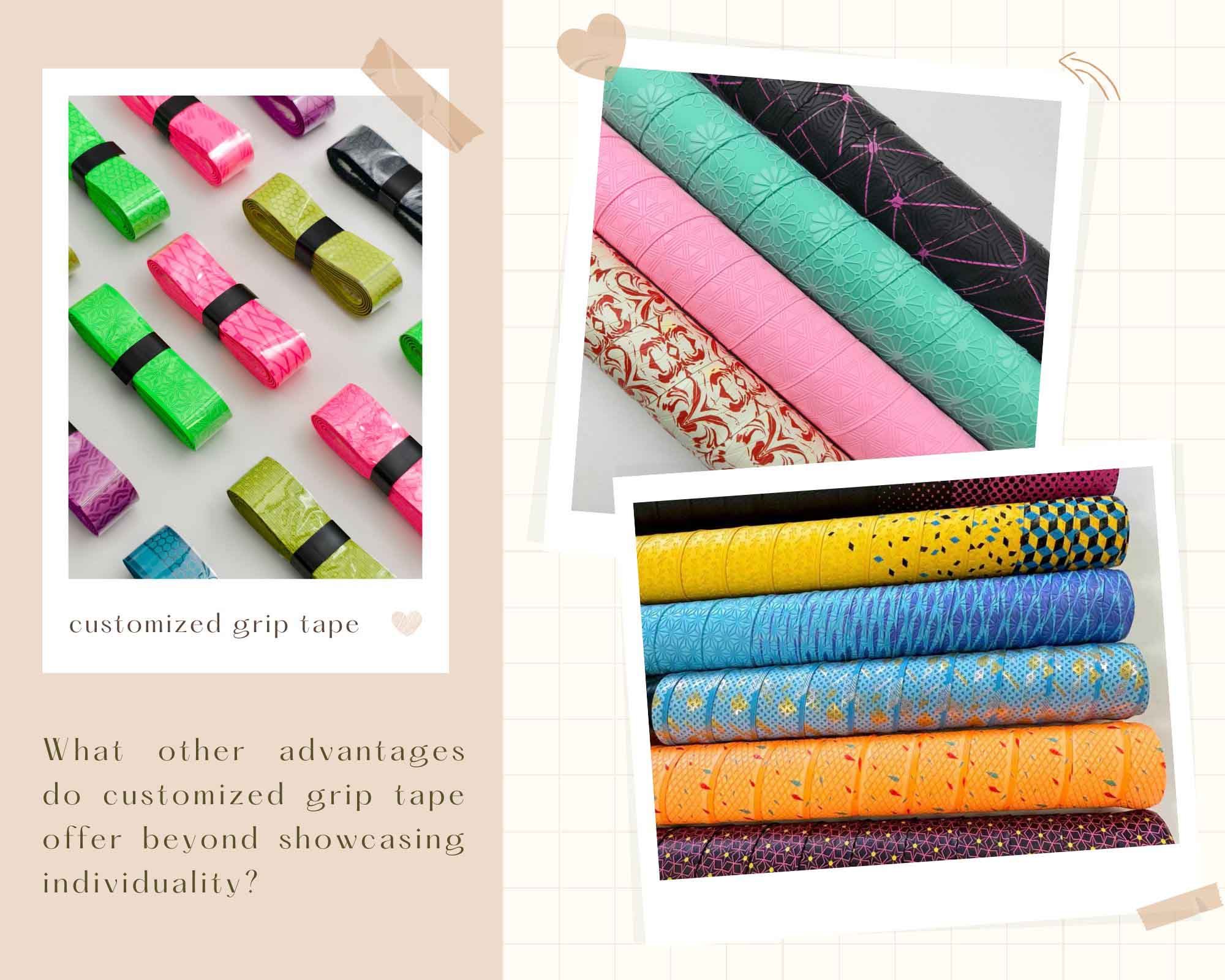 What other advantages do customized grip tape offer beyond showcasing individuality?