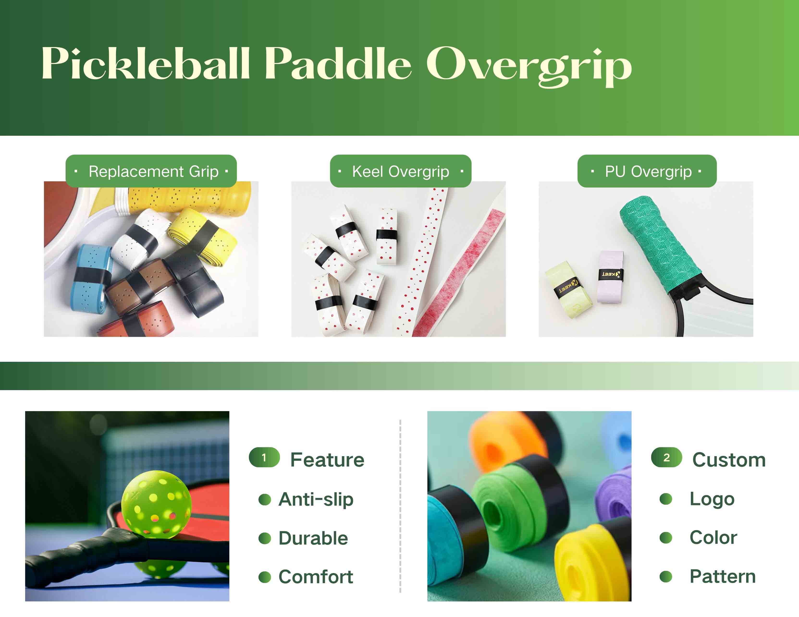 Anti-slip Comfortable Pickleball Paddle Grip Tape