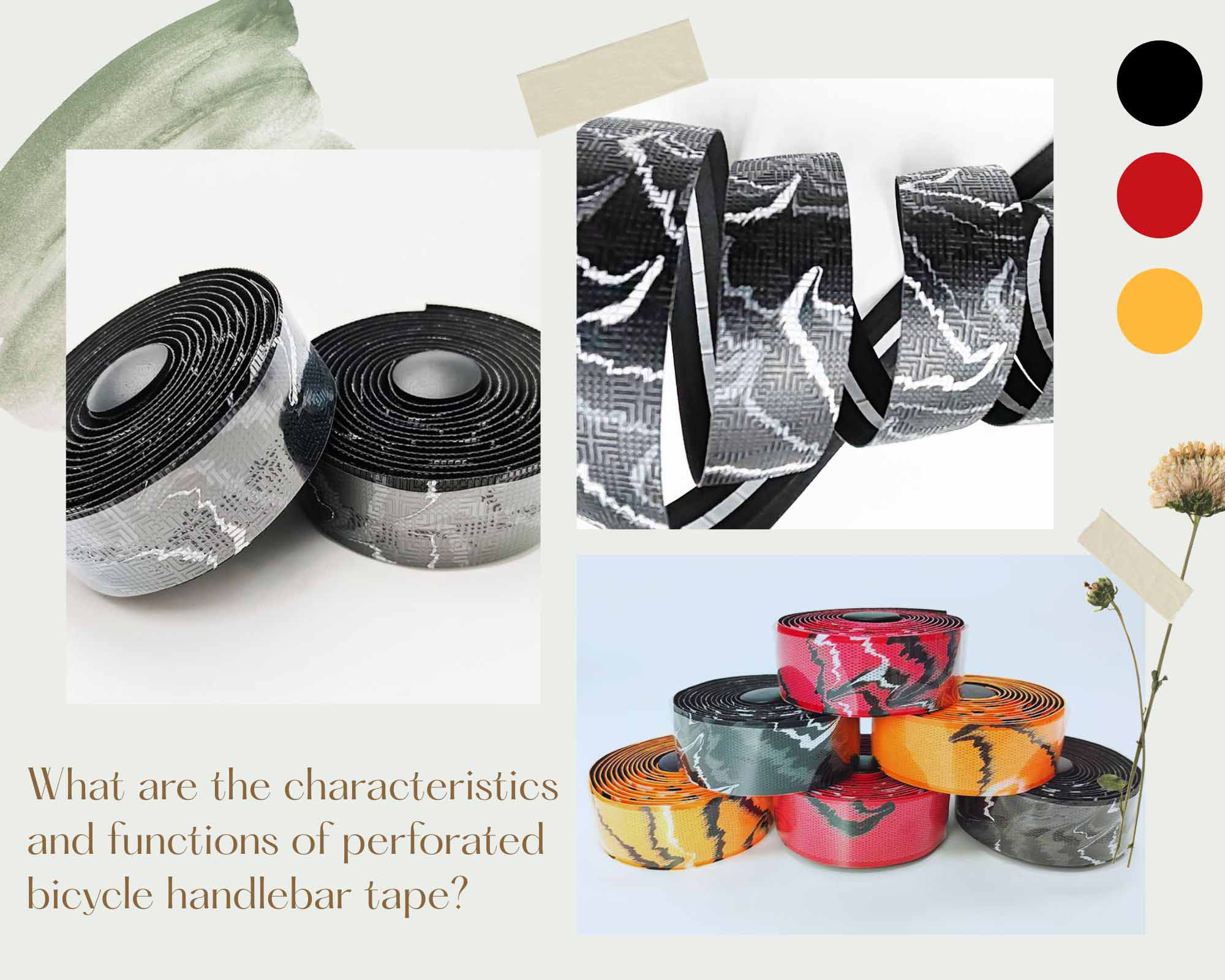 What are the characteristics and functions of perforated bicycle handlebar tape?