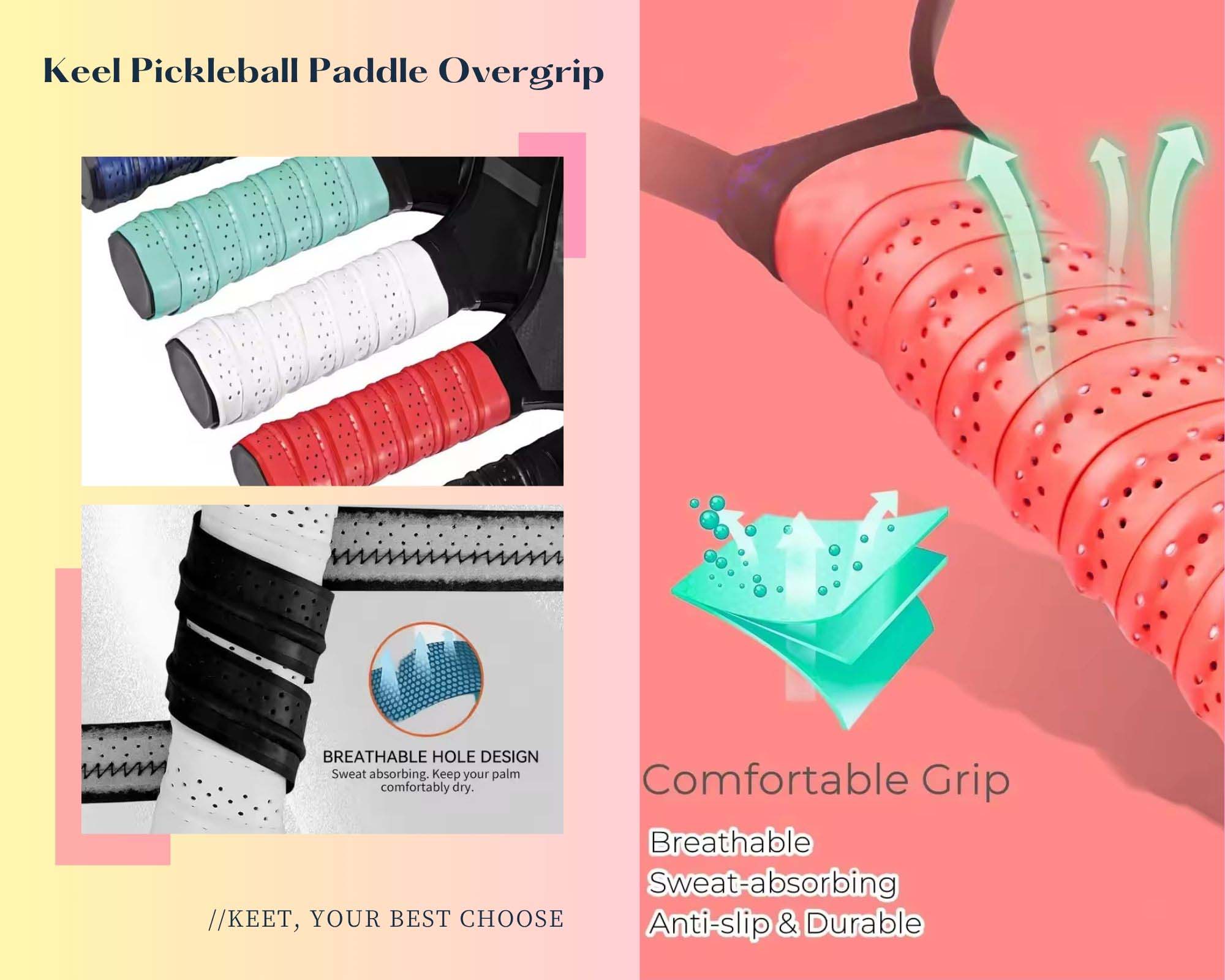 Anti-slip Sweat-absorbing Keel Pickleball Paddle Overgrip