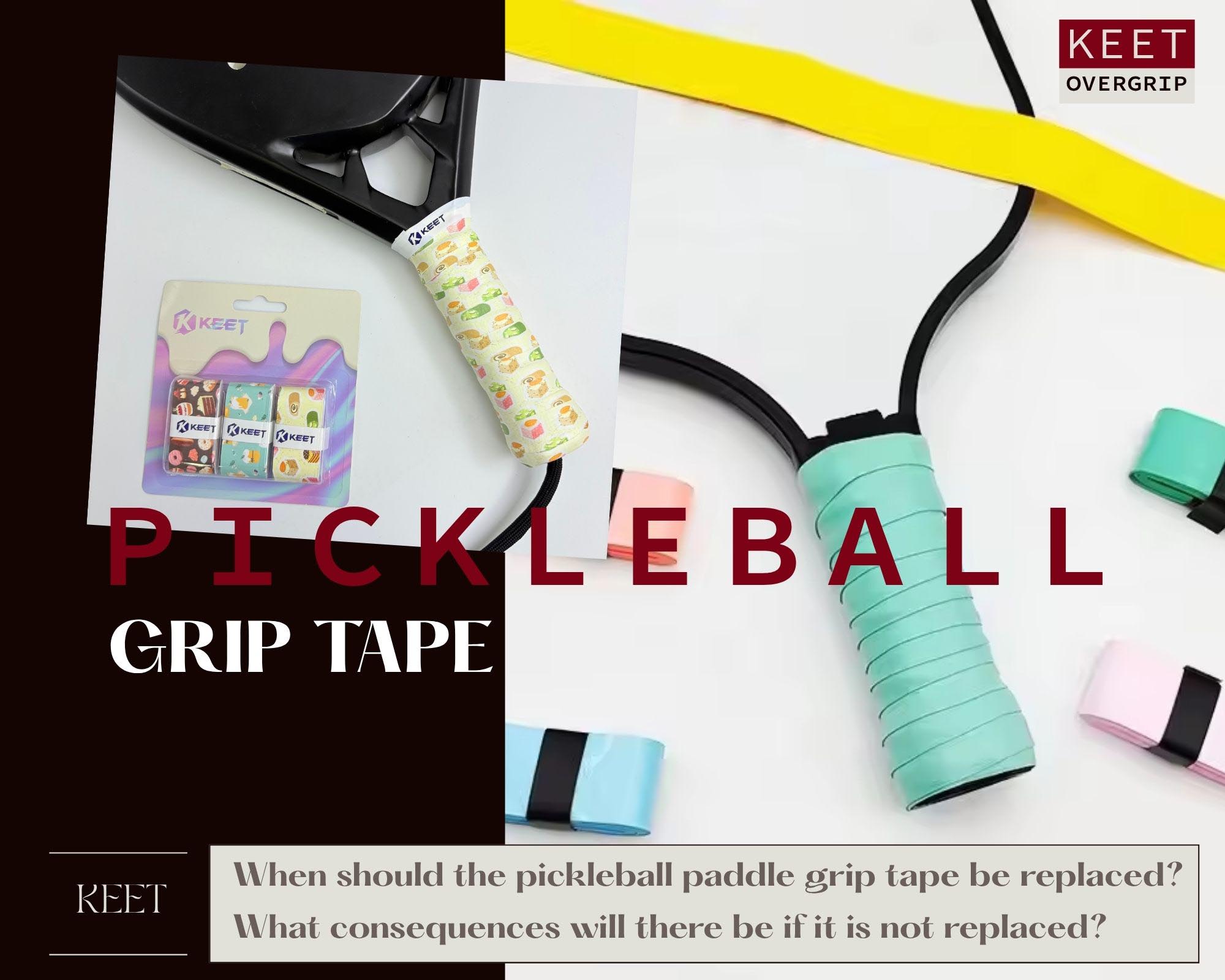 When should the pickleball paddle grip tape be replaced? What consequences will there be if it is not replaced?