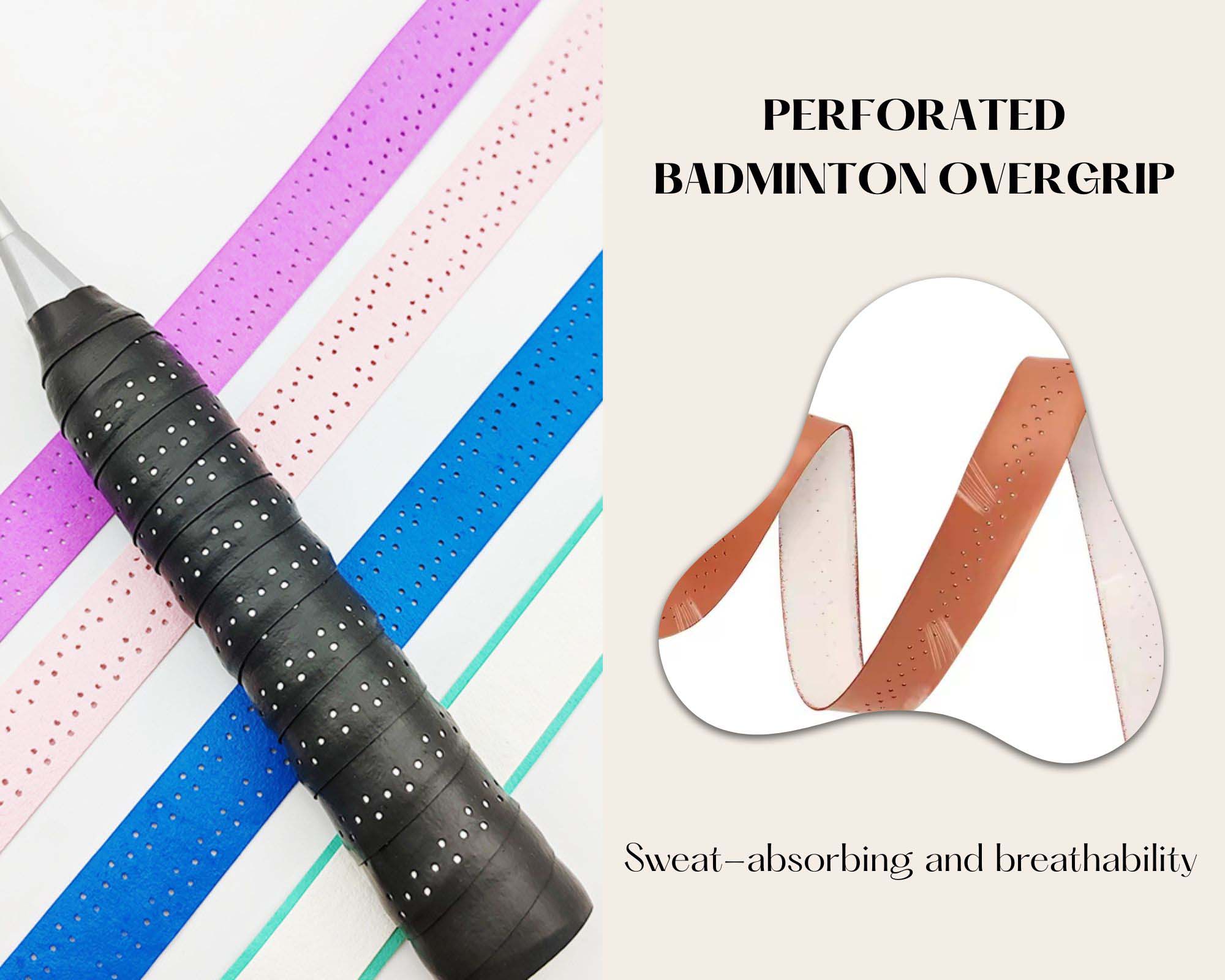 Sweat-Absorbing Perforated Badminton Grip Tape